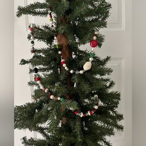5’ Beaded Vintage Beads Christmas Garland Decoration Tree Decor Handmade